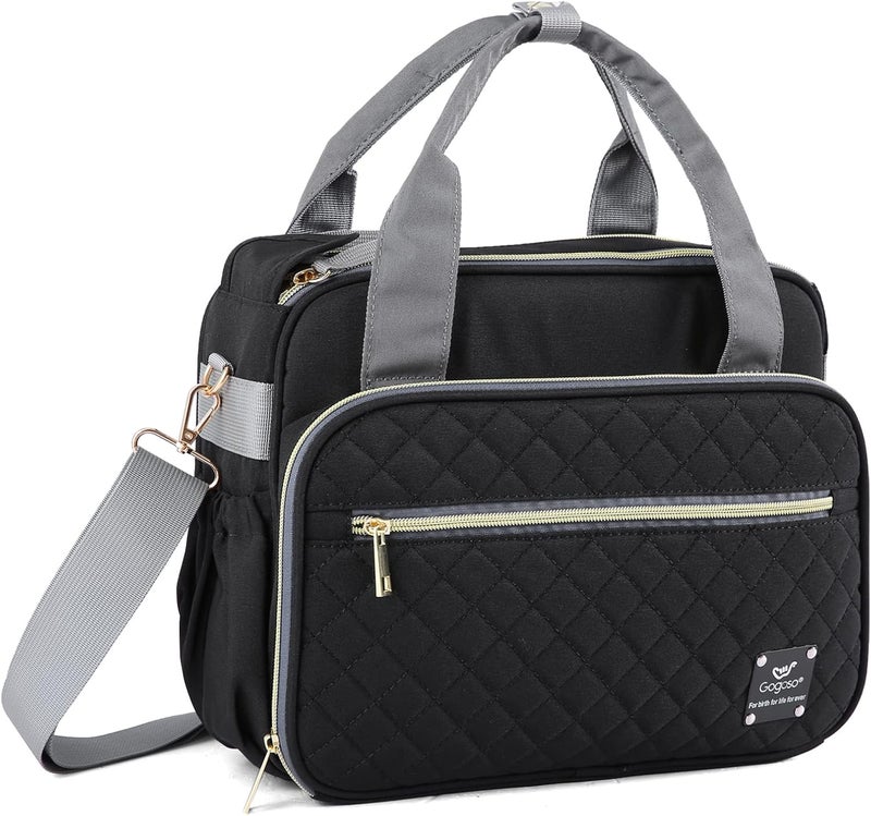 Gogoso Crossbody Small Diaper Bag, Cute Mini Baby Diaper Tote Bags with Insulated Pockets for Traveling Outdoor Parent - Image 1